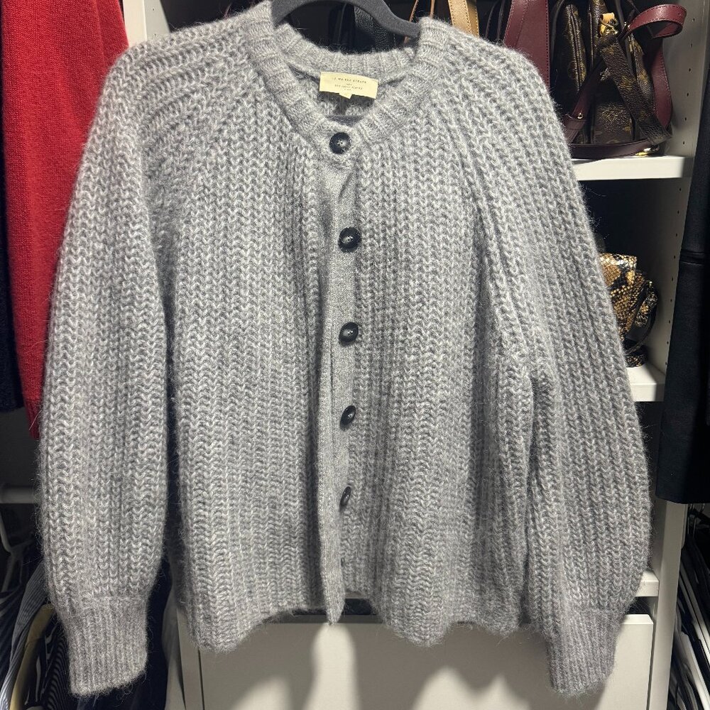 Sezane Emile Cardigan - Mottled Grey Size M